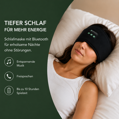 Sanctua Schlaf und Sport Kopfband Wireless, Lichtschutz, Hörschutz